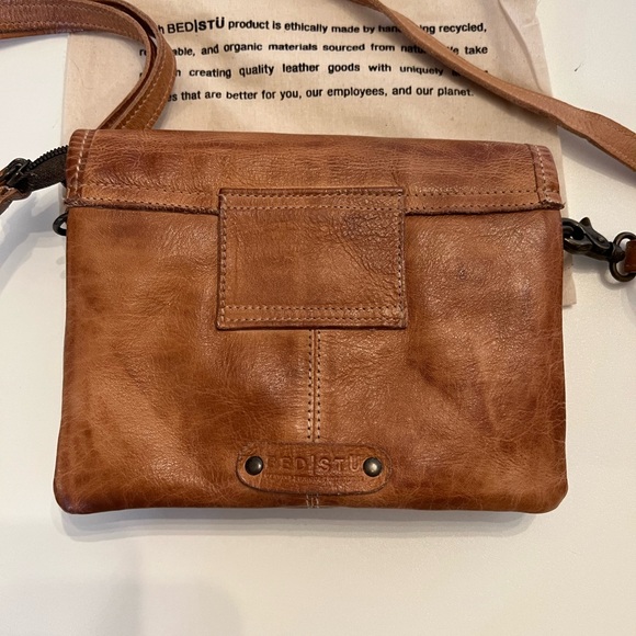 BED|STU Ziggy Brown Messenger Bag Distressed Leather Brand New No Tags - Picture 3 of 5